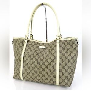 Gucci Beige and Cream Signature Tote